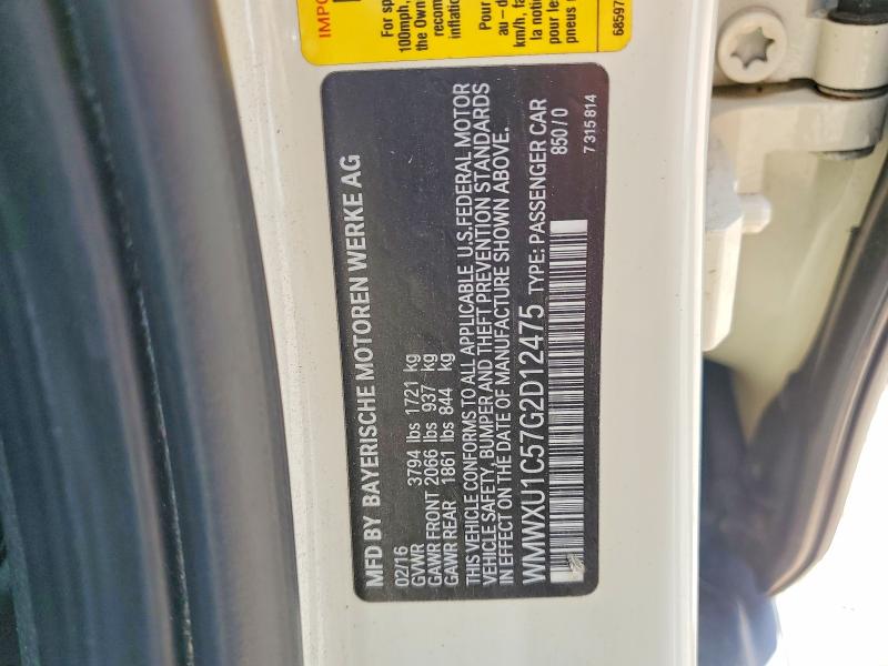 Aukcja sprzedaży 2016 Mini Cooper, vin: WMWXU1C57G2D12475, numer aukcji: 49822306