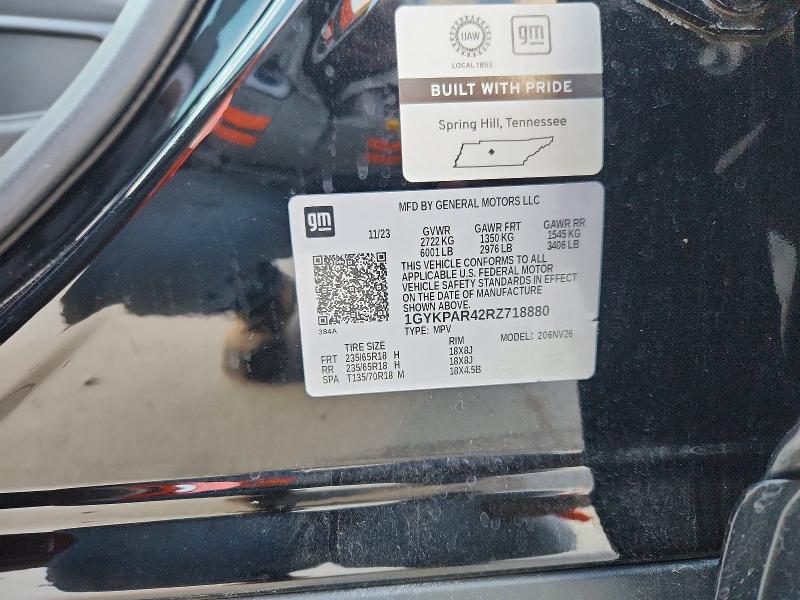 Aukcja sprzedaży 2024 Cadillac Xt6, vin: 1GYKPAR42RZ718880, numer aukcji: 48898996