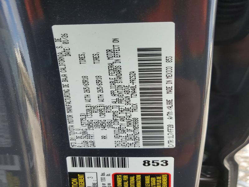 2026 Toyota Tacoma მანქანა იყიდება აუქციონზე, vin: 3TMKB5FN2TM059880, აუქციონის ნომერი: 49019066