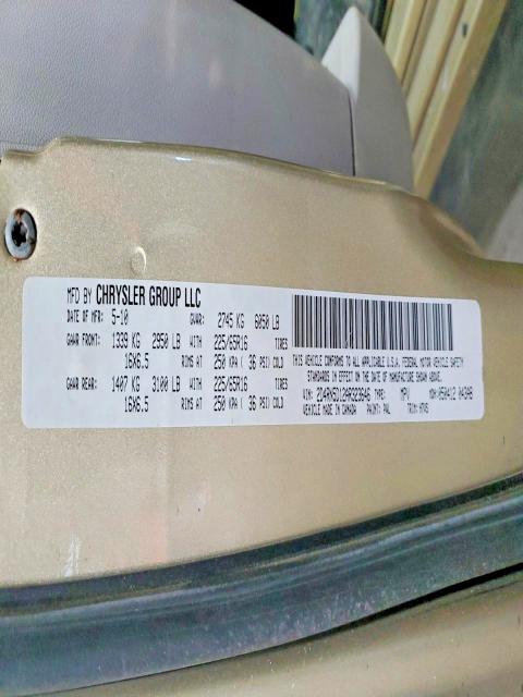 2010 Dodge Grand Caravan მანქანა იყიდება აუქციონზე, vin: 2D4RN5D12AR323646, აუქციონის ნომერი: 49001976