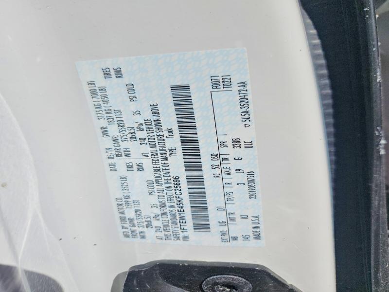 Продажа на аукционе авто 2019 Ford F150, vin: 1FTEW1E45KFC25696, номер лота: 48873656