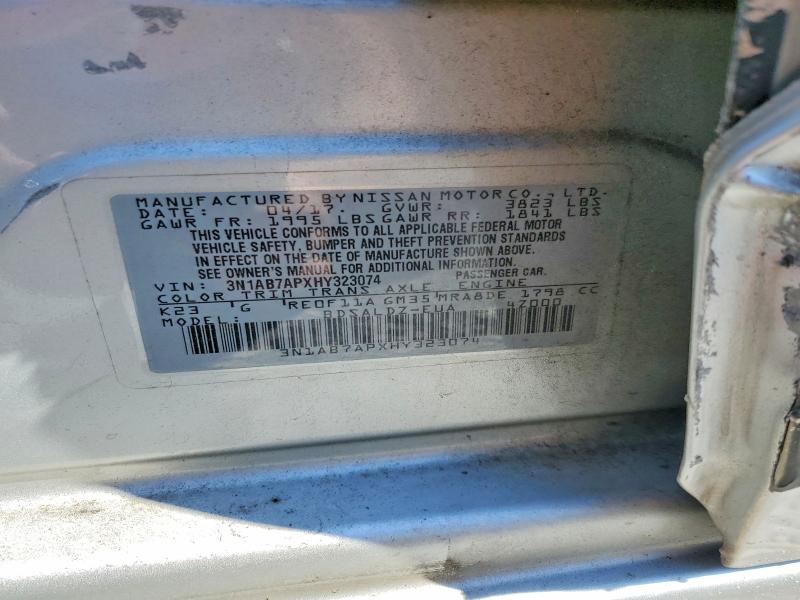 Aukcja sprzedaży 2017 Nissan Sentra, vin: 3N1AB7APXHY323074, numer aukcji: 49099916