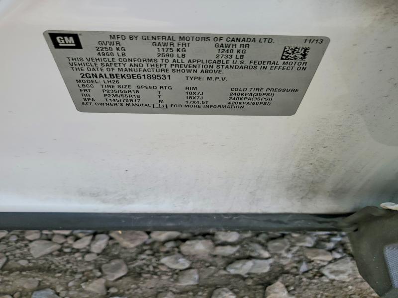 Aukcja sprzedaży 2014 Chevrolet Equinox, vin: 2GNALBEK9E6189531, numer aukcji: 47095866