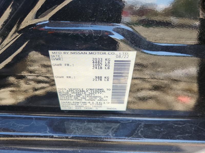 2022 Nissan Altima მანქანა იყიდება აუქციონზე, vin: 1N4BL4DW7NN413619, აუქციონის ნომერი: 48015766