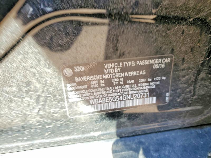 Продажа на аукционе авто 2016 Bmw 320, vin: WBA8E5G54GNU20731, номер лота: 48834296