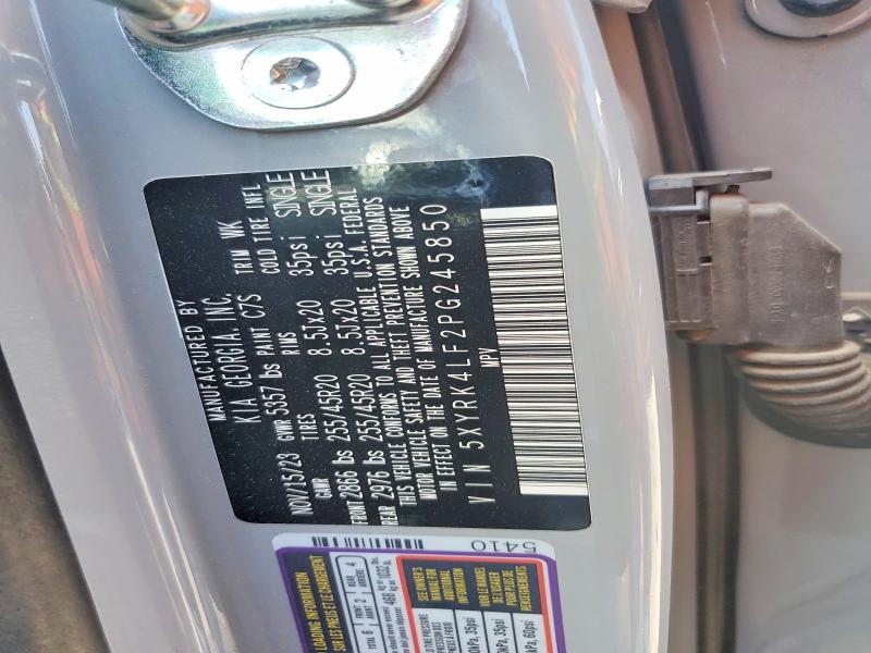 2023 Kia Sorento მანქანა იყიდება აუქციონზე, vin: 5XYRK4LF2PG245850, აუქციონის ნომერი: 49014076