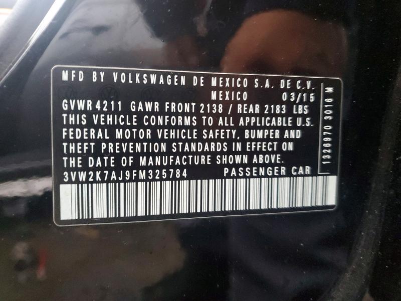 Aukcja sprzedaży 2015 Volkswagen Jetta, vin: 3VW2K7AJ9FM325784, numer aukcji: 47866036
