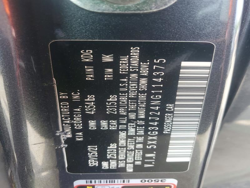 Продажа на аукционе авто 2022 Kia K5, vin: 5XXG34J24NG114375, номер лота: 50610776