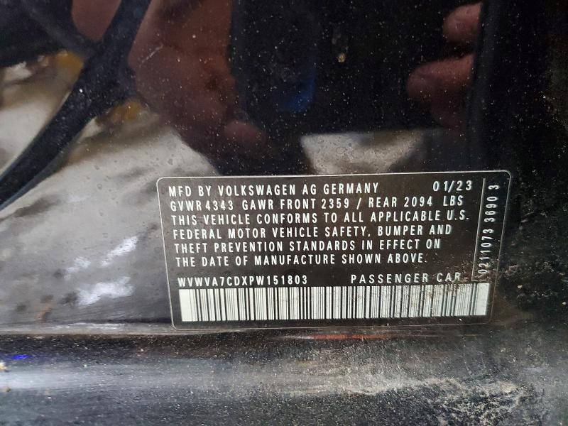Aukcja sprzedaży 2023 Volkswagen Gti, vin: WVWVA7CDXPW151803, numer aukcji: 51304736