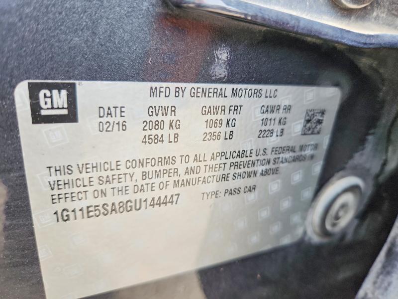 Aukcja sprzedaży 2016 Chevrolet Malibu Limited, vin: 1G11E5SA8GU144447, numer aukcji: 52054536