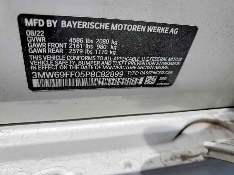 Продажа на аукционе авто 2023 Bmw 330i, vin: 3MW69FF05P8C82899, номер лота: 48160366