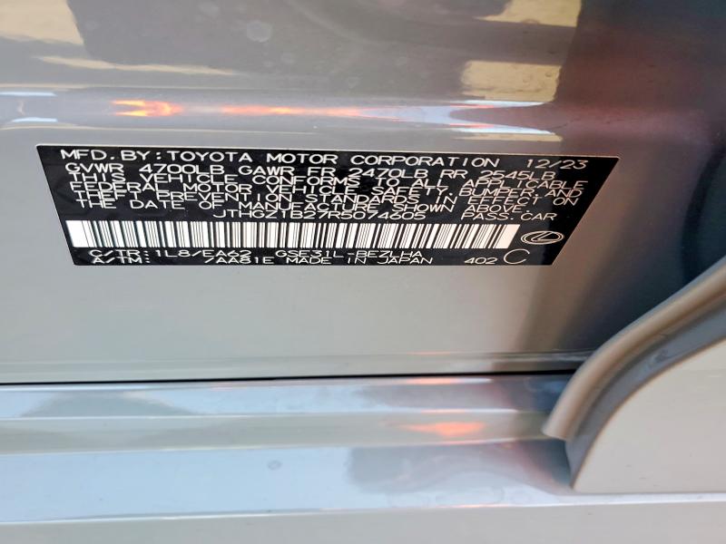 50519016 :رقم المزاد ، JTHGZ1B27R5074605 vin ، 2024 Lexus Is 350 مزاد بيع