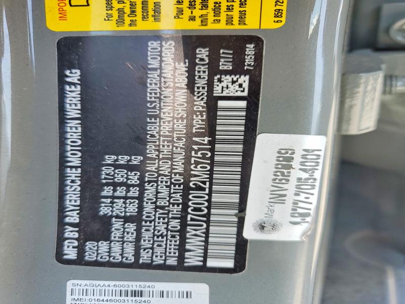 2020 Mini Cooper მანქანა იყიდება აუქციონზე, vin: WMWXU7C00L2M67514, აუქციონის ნომერი: 51134956