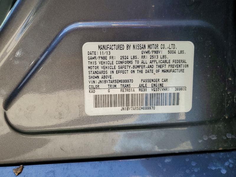 Aukcja sprzedaży 2014 Infiniti Q50, vin: JN1BV7AR5EM699970, numer aukcji: 50275176