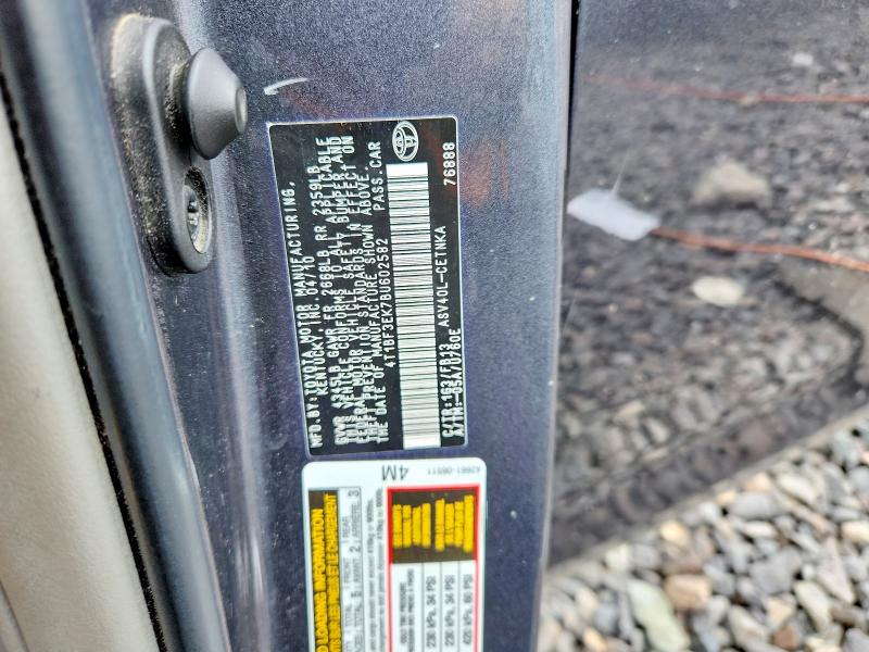2011 Toyota Camry მანქანა იყიდება აუქციონზე, vin: 4T1BF3EK7BU602582, აუქციონის ნომერი: 51447656