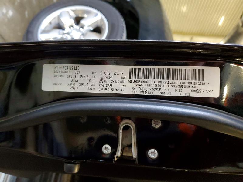 49641726 :رقم المزاد ، 1C6RR6LT7KS622390 vin ، 2019 Ram 1500 Classic مزاد بيع
