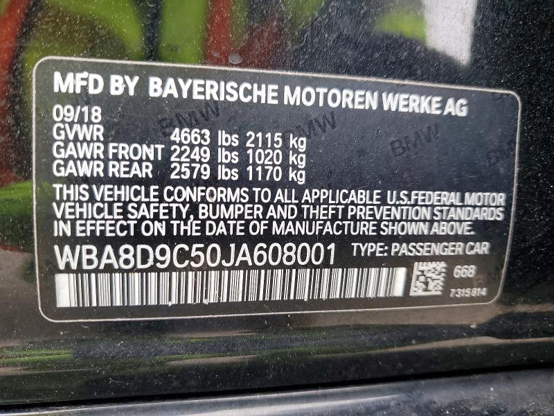 Aukcja sprzedaży 2018 Bmw 330, vin: WBA8D9C50JA608001, numer aukcji: 52125876