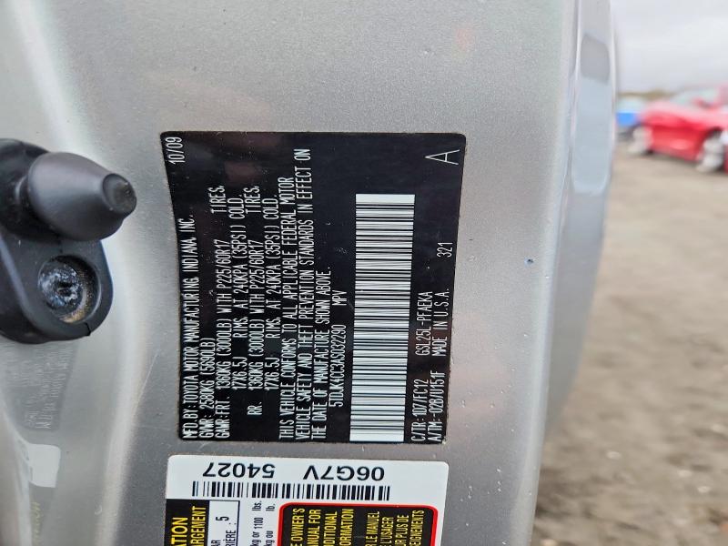 Auction sale of the 2010 Toyota Sienna, vin: 5TDJK4CC3AS032290, lot number: 51761066