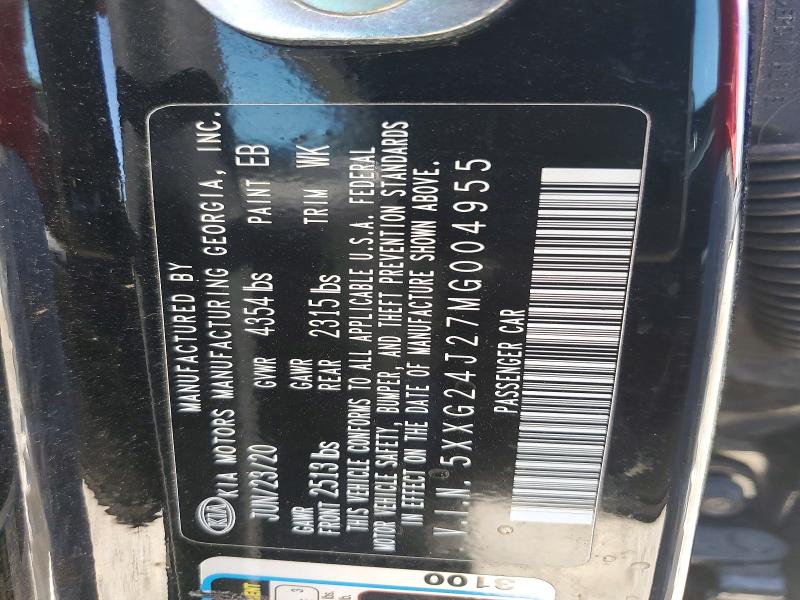 49097036 :رقم المزاد ، 5XXG24J27MG004955 vin ، 2021 Kia K5 مزاد بيع