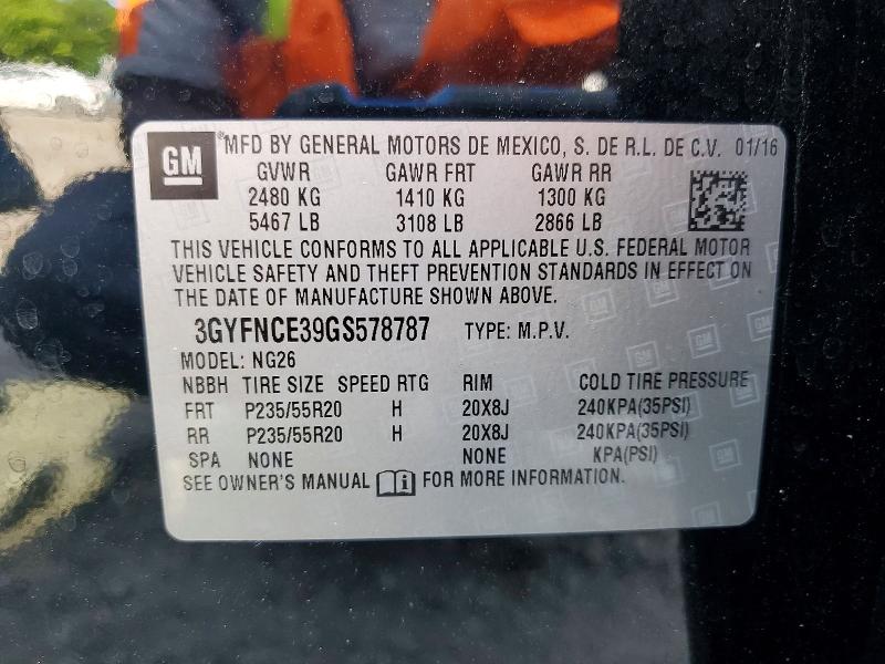 Продажа на аукционе авто 2016 Cadillac Srx, vin: 3GYFNCE39GS578787, номер лота: 48752206