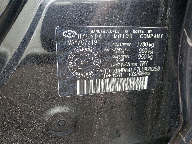 Продажа на аукционе авто 2020 Hyundai Elantra, vin: KMHD84LF7LU926258, номер лота: 49974986