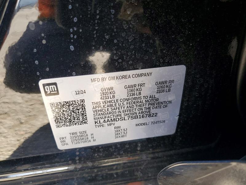 2025 Buick Encore Gx მანქანა იყიდება აუქციონზე, vin: KL4AMDSL7SB167822, აუქციონის ნომერი: 51312616