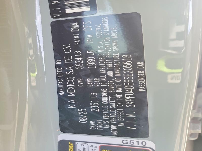 48848506 :رقم المزاد ، 3KPFU4DE6SE205618 vin ، 2025 Kia K4 مزاد بيع