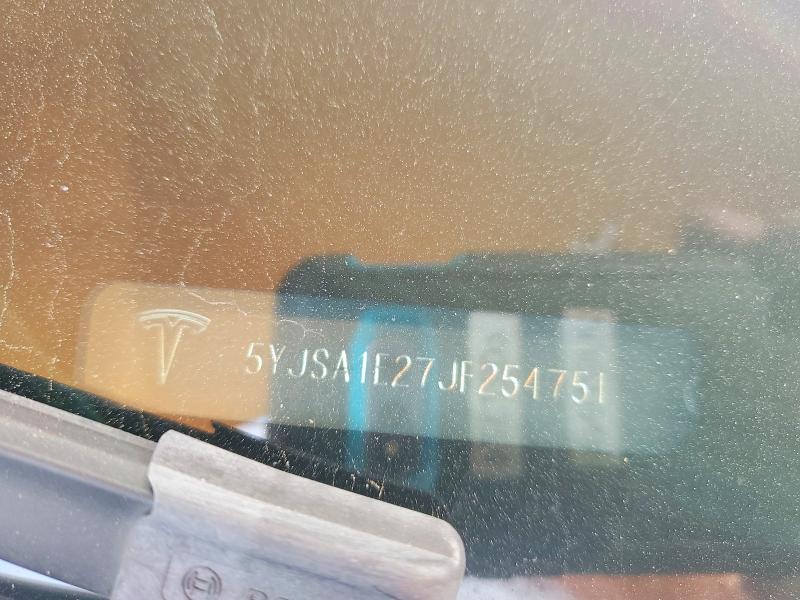 48876756 :رقم المزاد ، 5YJSA1E27JF254751 vin ، 2018 Tesla Model S مزاد بيع