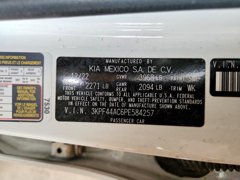 50951006 :رقم المزاد ، 3KPF44AC6PE584257 vin ، 2023 Kia Forte مزاد بيع