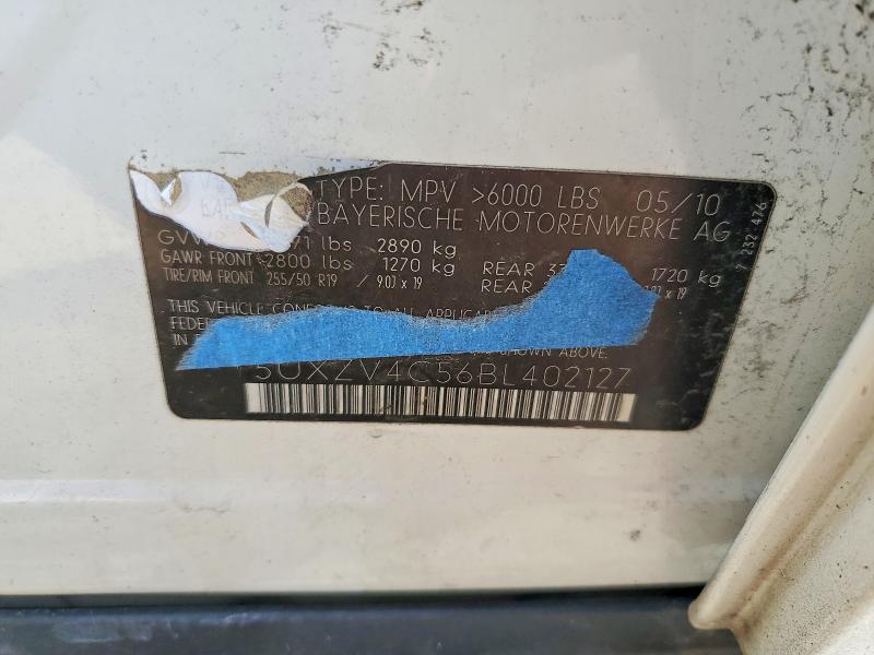 2011 Bmw X5 მანქანა იყიდება აუქციონზე, vin: 5UXZV4C56BL402127, აუქციონის ნომერი: 49427826