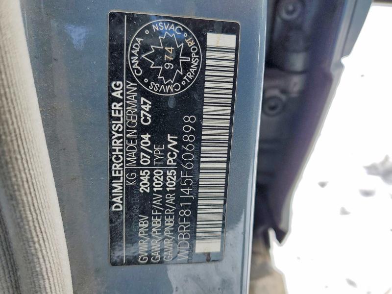 Продажа на аукционе авто 2005 Mercedes-benz C, vin: WDBRF81J45F606898, номер лота: 49183786