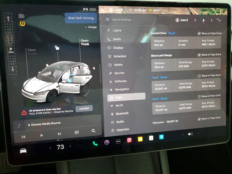 2025 Tesla Model 3 მანქანა იყიდება აუქციონზე, vin: 5YJ3E1EB7SF874249, აუქციონის ნომერი: 52009846