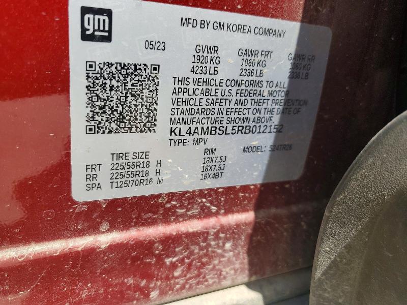 49139296 :رقم المزاد ، KL4AMBSL5RB012152 vin ، 2024 Buick Encore Gx مزاد بيع