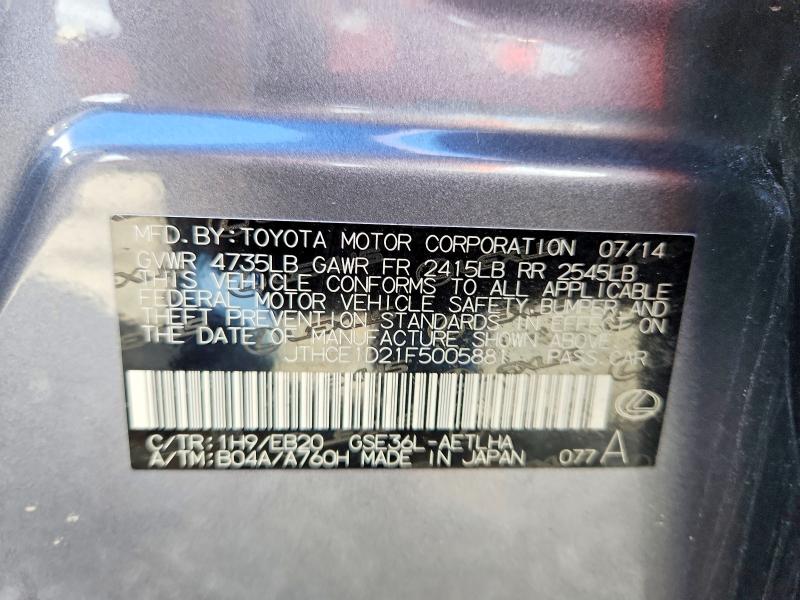 Продаж на аукціоні авто 2015 Lexus Is 350, vin: JTHCE1D21F5005881, номер лоту: 48196466