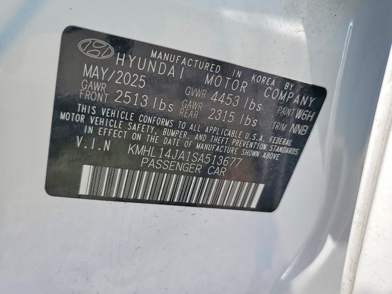 Продаж на аукціоні авто 2025 Hyundai Sonata, vin: KMHL14JA1SA513677, номер лоту: 51403556
