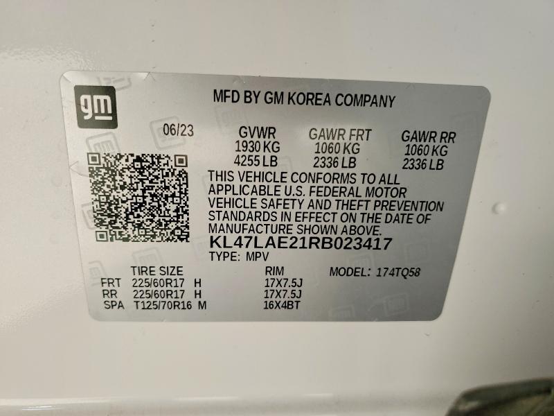 Aukcja sprzedaży 2024 Buick Envista, vin: KL47LAE21RB023417, numer aukcji: 49450056