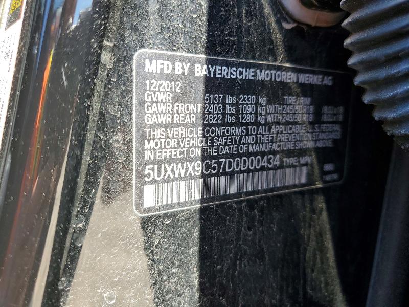 51463396 :رقم المزاد ، 5UXWX9C57D0D00434 vin ، 2013 Bmw X3 مزاد بيع