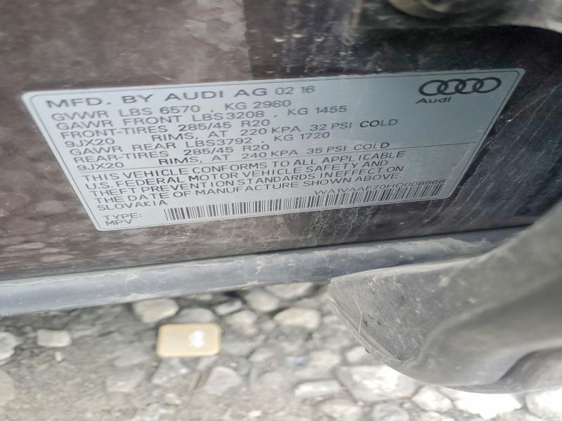Продажа на аукционе авто 2017 Audi Q7, vin: WA1VAAF70HD008868, номер лота: 48142496