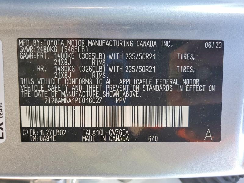 Продажа на аукционе авто 2023 Lexus Rx 350, vin: 2T2BAMBA1PC016027, номер лота: 50550716