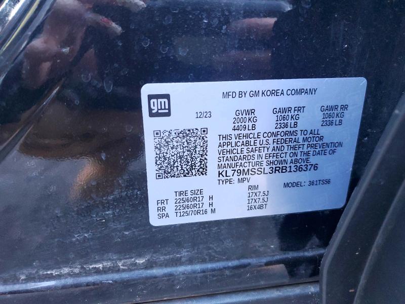 Продаж на аукціоні авто 2024 Chevrolet Trailblazer, vin: KL79MSSL3RB136376, номер лоту: 50758006
