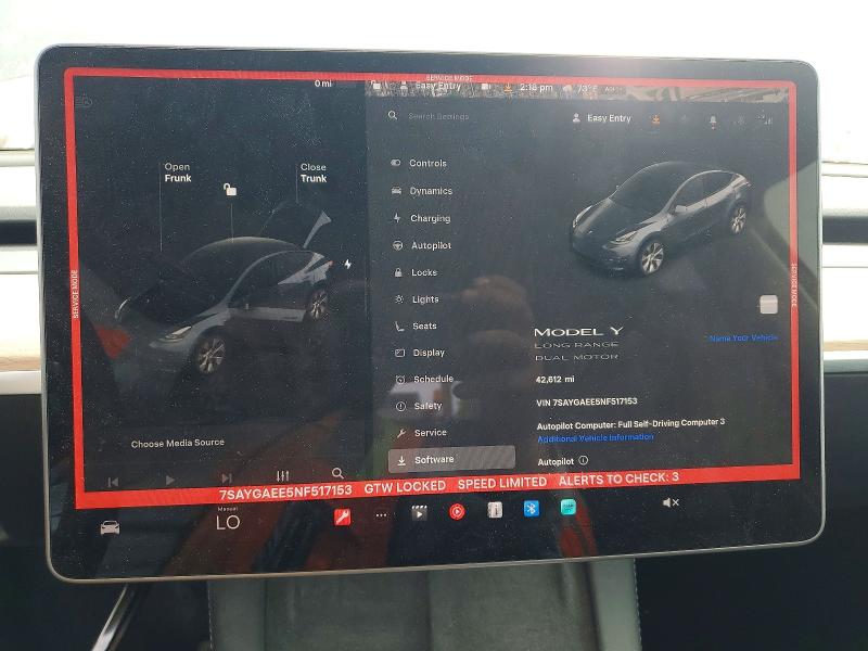 Aukcja sprzedaży 2022 Tesla Model Y, vin: 7SAYGAEE5NF517153, numer aukcji: 49497066