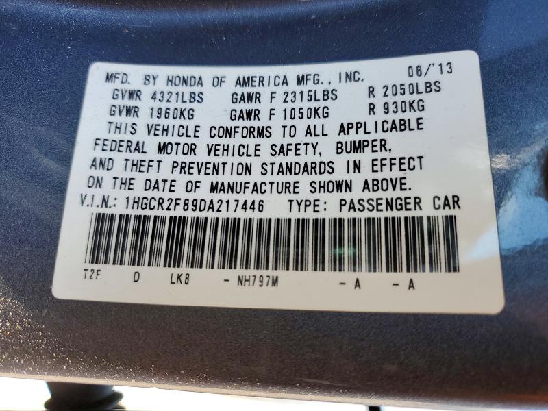 Продажа на аукционе авто 2013 Honda Accord, vin: 1HGCR2F89DA217446, номер лота: 50712886