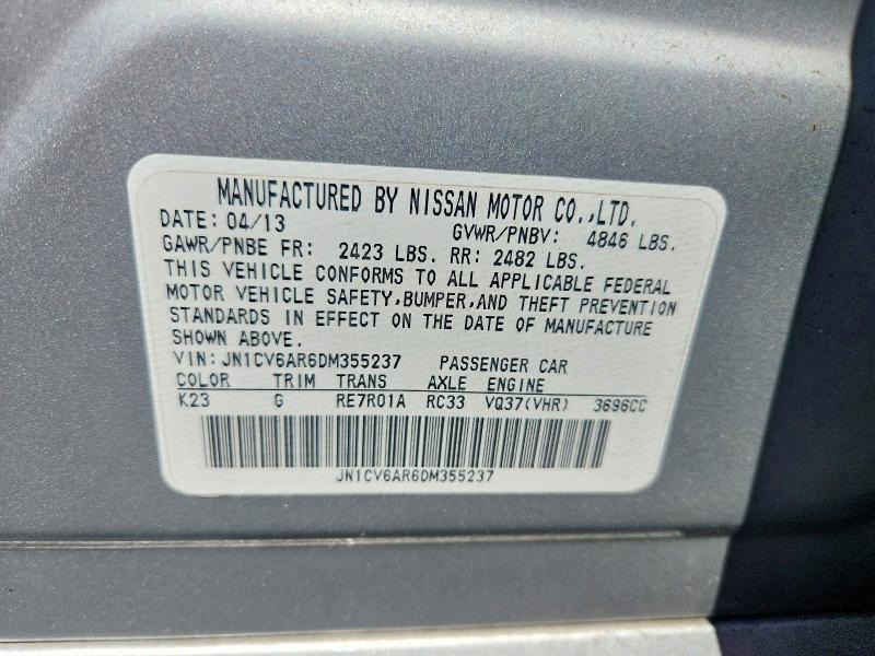 Продаж на аукціоні авто 2013 Infiniti G37 Sedan, vin: JN1CV6AR6DM355237, номер лоту: 50136566