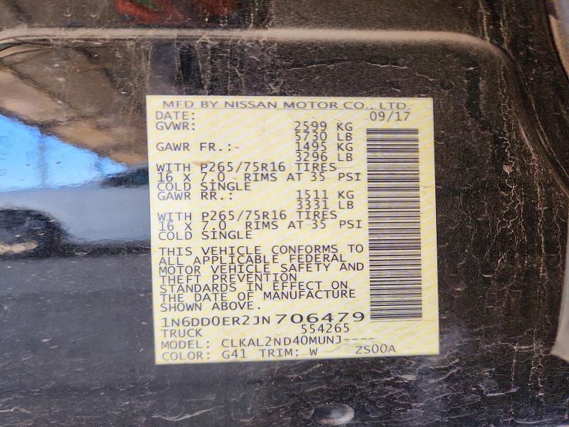 Продаж на аукціоні авто 2018 Nissan Frontier, vin: 1N6DD0ER2JN706479, номер лоту: 49006476