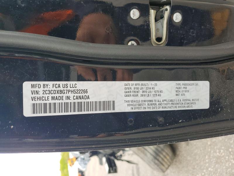 Продаж на аукціоні авто 2023 Dodge Charger, vin: 2C3CDXBG7PH522266, номер лоту: 50524916