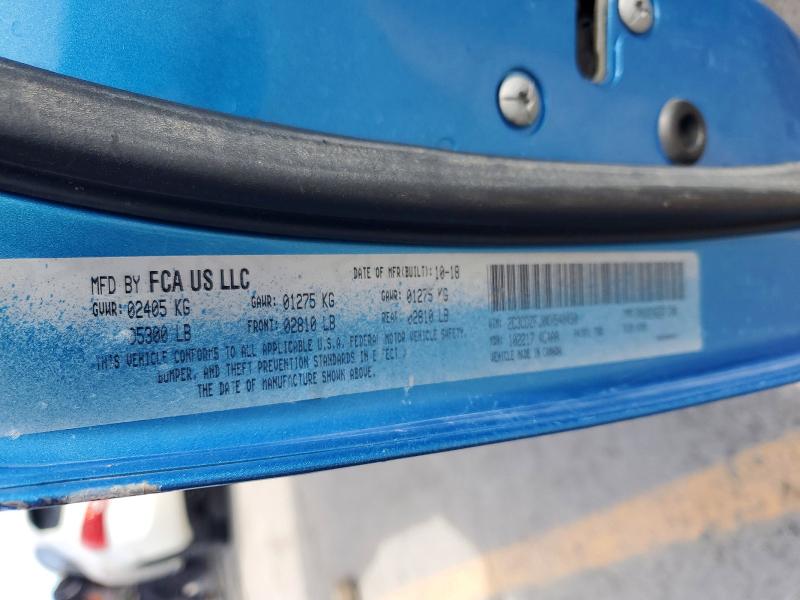 48005436 :رقم المزاد ، 2C3CDZFJ0KH540490 vin ، 2019 Dodge Challenger مزاد بيع
