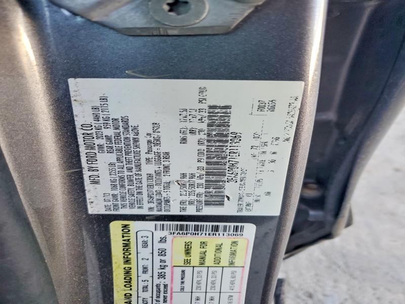Продаж на аукціоні авто 2014 Ford Fusion, vin: 3FA6P0H71ER113069, номер лоту: 51354856