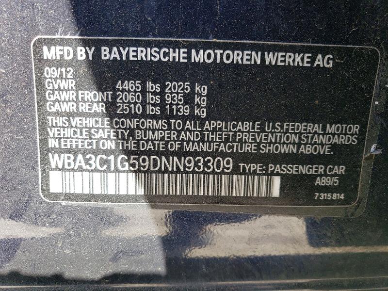 Aukcja sprzedaży 2013 Bmw 328, vin: WBA3C1G59DNN93309, numer aukcji: 50847616