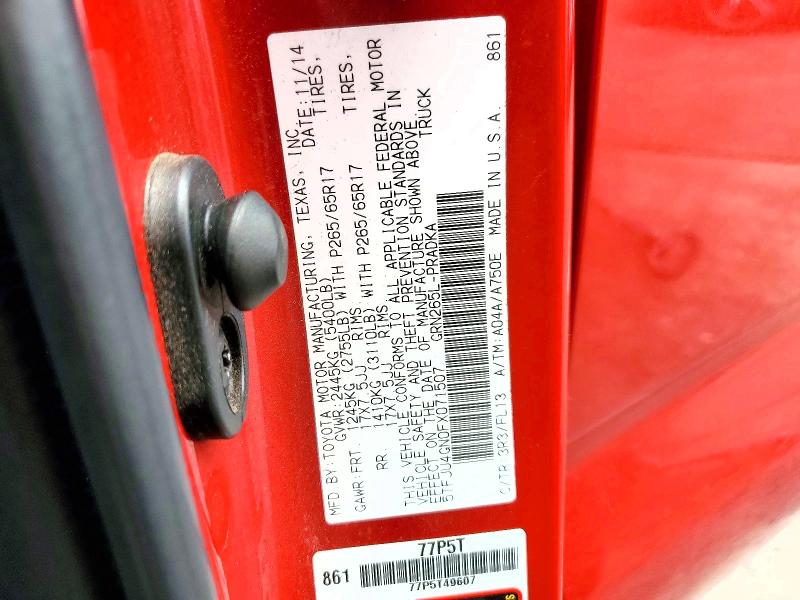 Продаж на аукціоні авто 2015 Toyota Tacoma Double Cab, vin: 5TFJU4GN0FX071507, номер лоту: 50937996