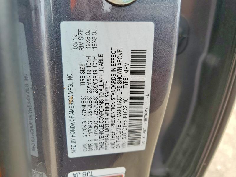Продаж на аукціоні авто 2019 Acura Rdx, vin: 5J8TC1H31KL022116, номер лоту: 51802316